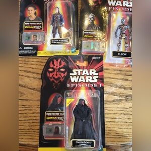 Vintage Star Wars Episode I Action Figures Set Of 3